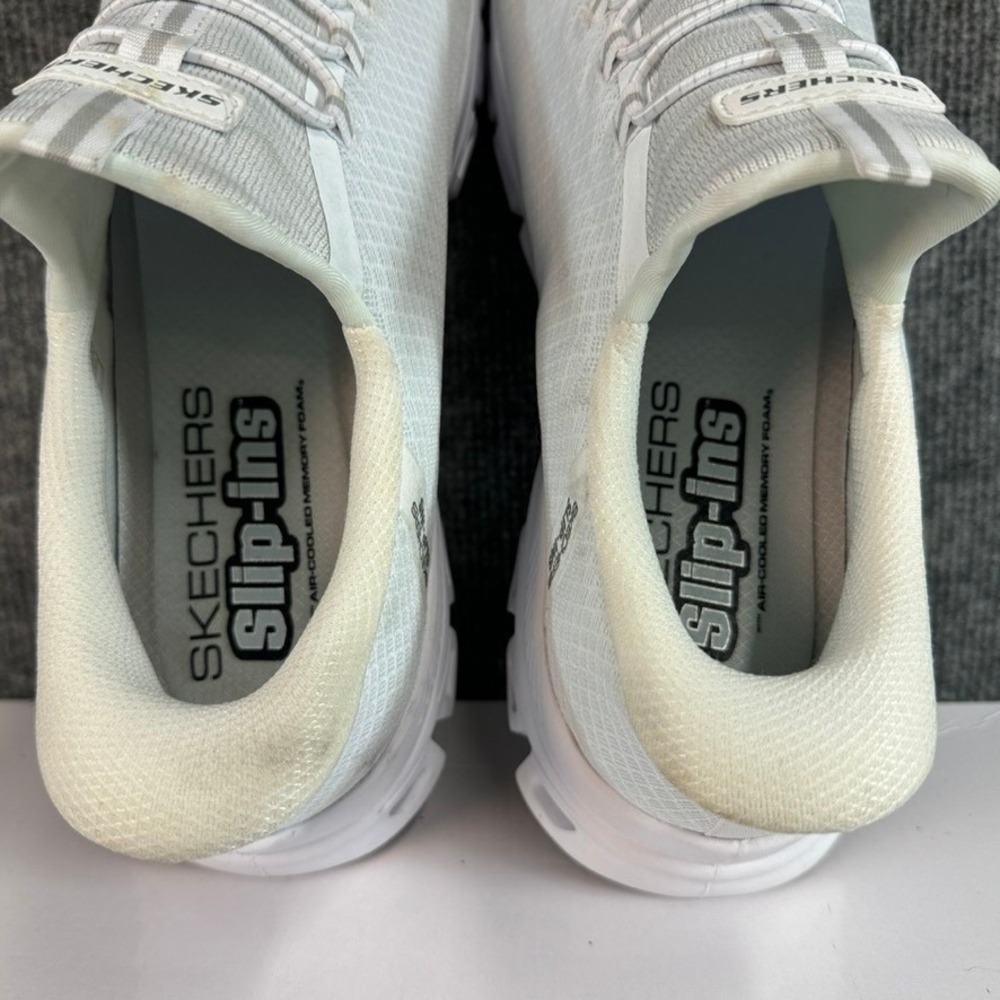 Skechers Hands Free Slip-ins Glide-Step Altus White Grey Sneakers Size 12 - Picture 9 of 14